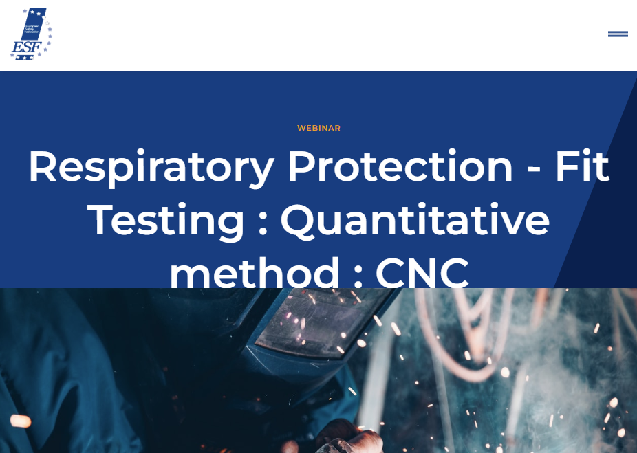 ESF: mini-webinar July 24 on Quantitative Fit Testing Method CNC