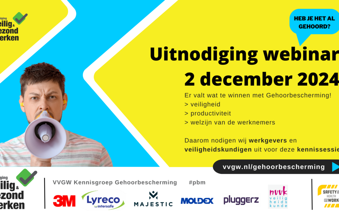 Uitnodiging Webinar Gehoorbescherming 2 december 2024